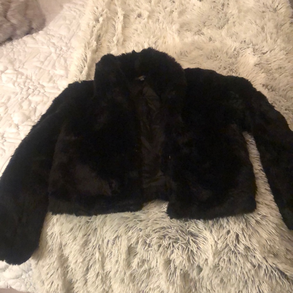 Faux mink coat